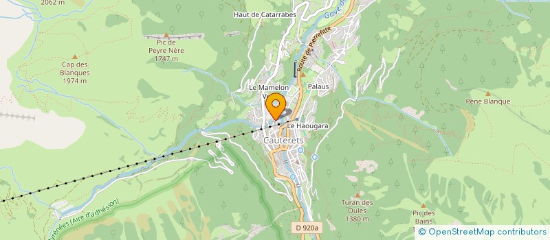 localisation de l'entreprise MONSIEUR LUDOVIC MEZIERE  CAUTERETS