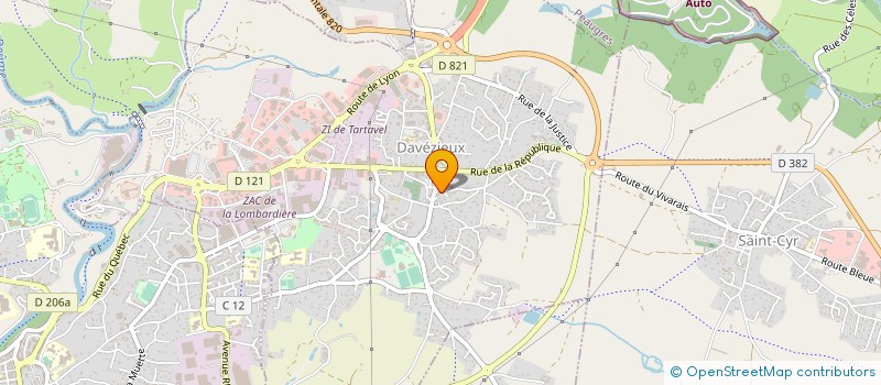 localisation de l'entreprise MONSIEUR LUDOVIC MILLAUD  DAVEZIEUX