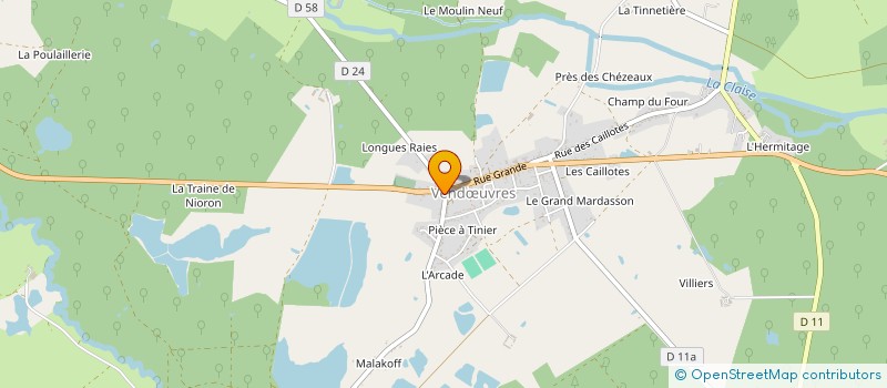 localisation de l'entreprise MONSIEUR LUDOVIC MONDAIN à VENDŒUVRES