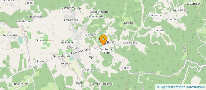 localisation de l'entreprise MONSIEUR LUDOVIC MORA à VEZAC