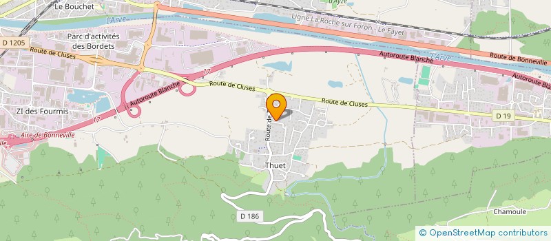 localisation de l'entreprise MONSIEUR LUDOVIC MOSSIERE  BONNEVILLE