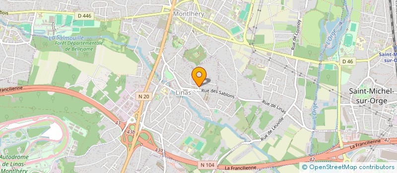 localisation de l'entreprise MONSIEUR LUDOVIC OUVRARD  LINAS