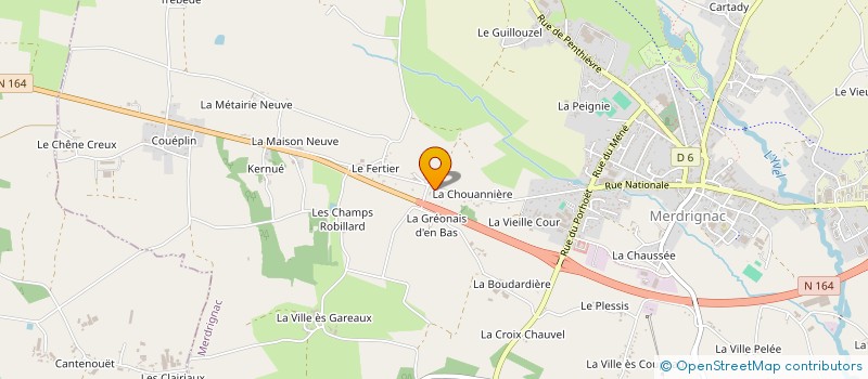 localisation de l'entreprise MONSIEUR LUDOVIC PERTUISEL  MERDRIGNAC