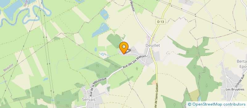 localisation de l'entreprise MONSIEUR LUDOVIC PESTELLE  DEUILLET