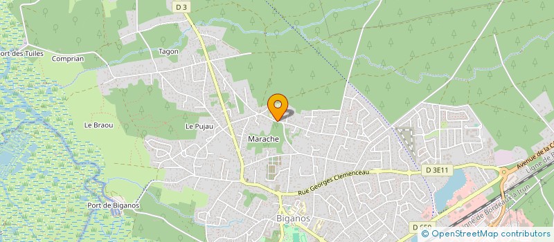 localisation de l'entreprise MONSIEUR LUDOVIC PLANTEY  BIGANOS