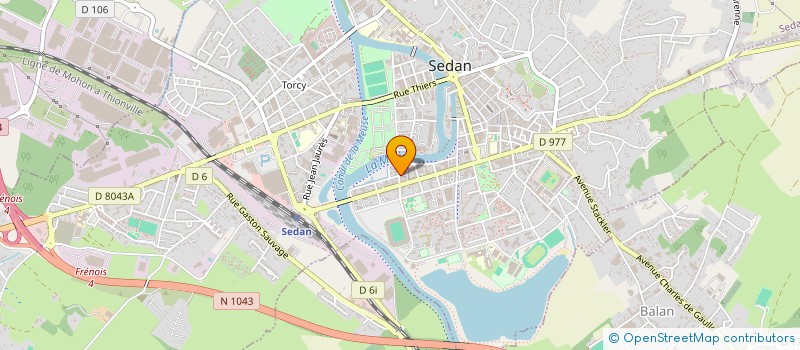 localisation de l'entreprise MONSIEUR LUDOVIC POIRIER  SEDAN