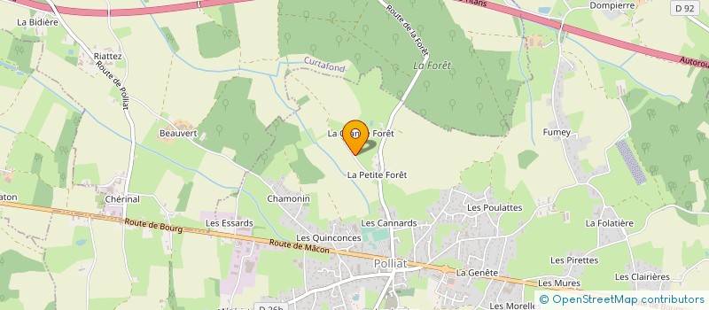 localisation de l'entreprise MONSIEUR LUDOVIC PONTET  CURTAFOND