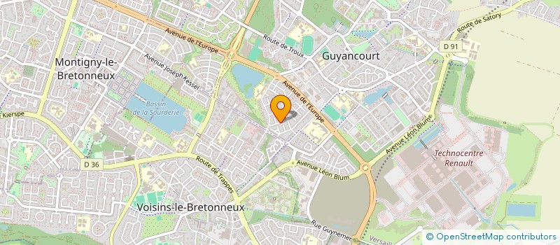 localisation de l'entreprise MONSIEUR LUDOVIC POPOTE  GUYANCOURT