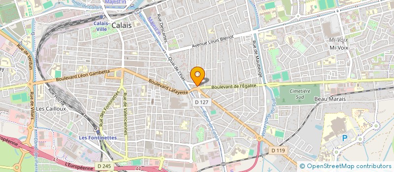 localisation de l'entreprise MONSIEUR LUDOVIC POULTIER  CALAIS