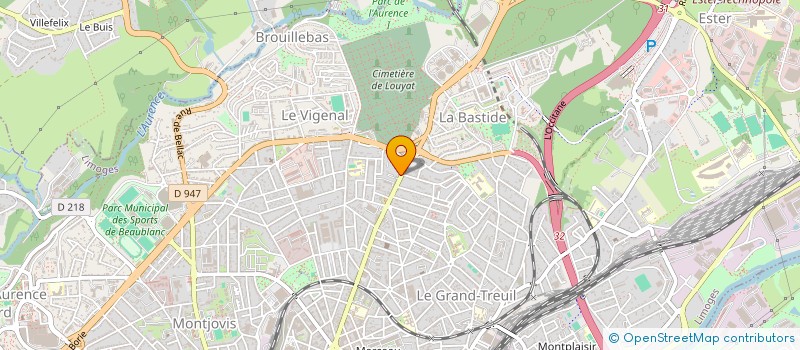 localisation de l'entreprise MONSIEUR LUDOVIC POUPARD à LIMOGES