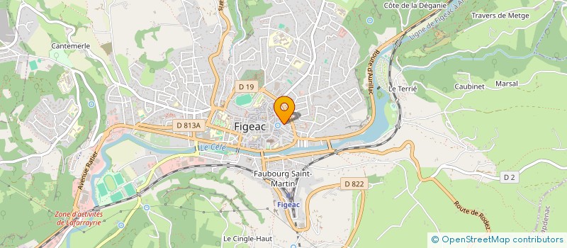 localisation de l'entreprise MONSIEUR LUDOVIC PRADAYROL  FIGEAC