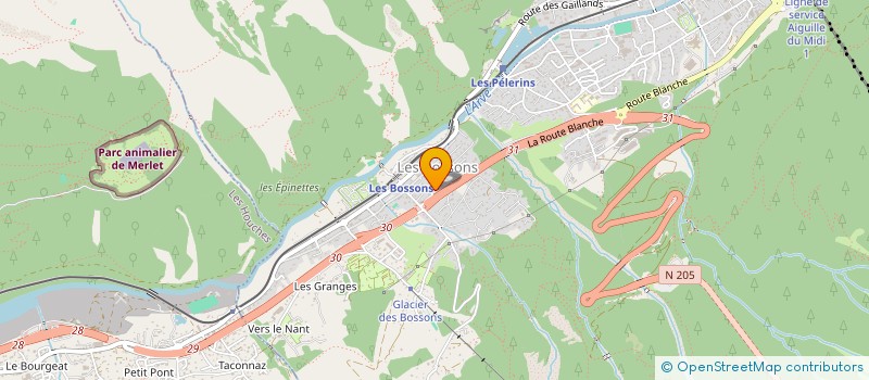 localisation de l'entreprise MONSIEUR LUDOVIC QUENTIN  CHAMONIX-MONT-BLANC