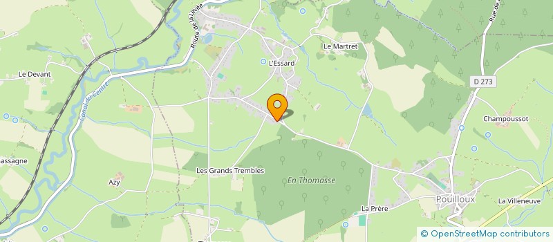 localisation de l'entreprise MONSIEUR LUDOVIC RATAJCZAK  POUILLOUX