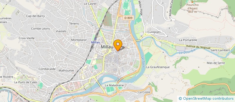 localisation de l'entreprise MONSIEUR LUDOVIC RAYNAL  MILLAU