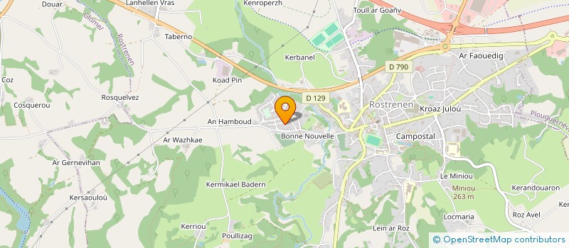 localisation de l'entreprise MONSIEUR LUDOVIC RIVOALLAN  ROSTRENEN