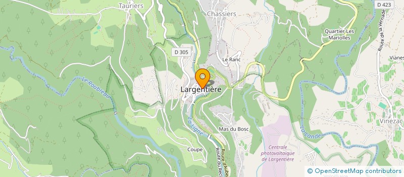 localisation de l'entreprise MONSIEUR LUDOVIC SALVAR à LARGENTIERE