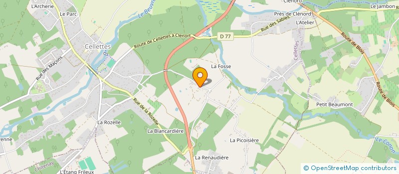 localisation de l'entreprise MONSIEUR LUDOVIC SAUVETRE à CELLETTES