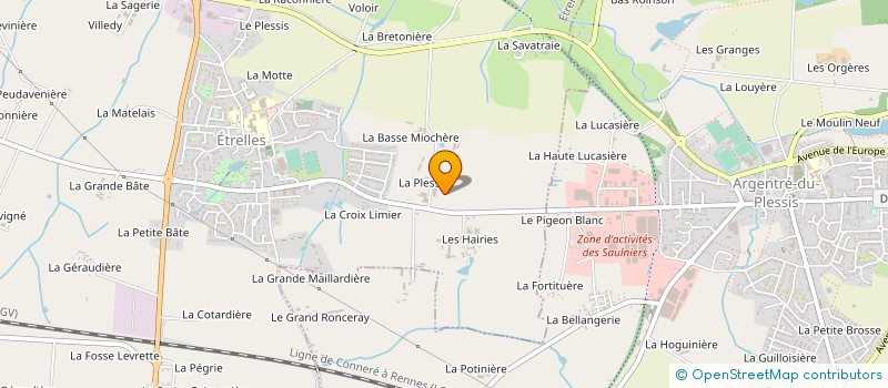 localisation de l'entreprise MONSIEUR LUDOVIC SIMON  LE PERTRE