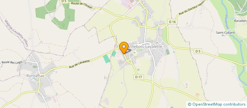 localisation de l'entreprise MONSIEUR LUDOVIC VALLADON à VILLEBOIS-LAVALETTE