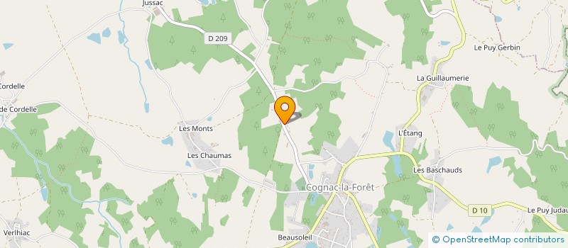 localisation de l'entreprise MONSIEUR LUDOVIC VARACHAUD  COGNAC-LA-FORET