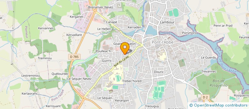 localisation de l'entreprise MONSIEUR LUDOVIC VIGOUROUX  PONT-L'ABBE