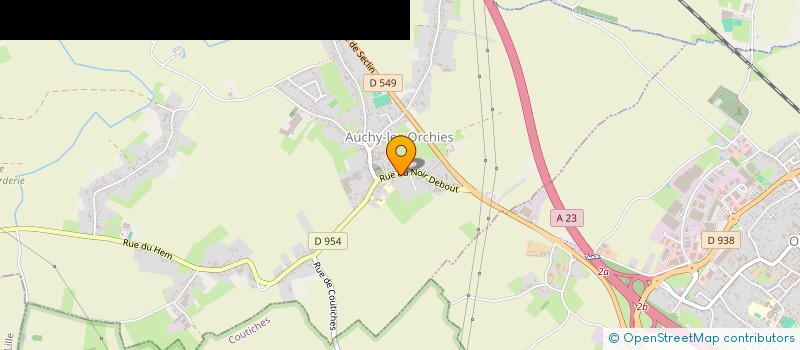 localisation de l'entreprise MONSIEUR LUDOVIC VREVIN à AUCHY-LEZ-ORCHIES
