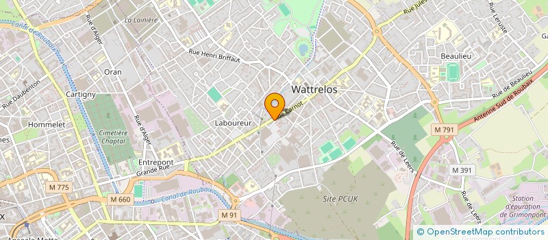 localisation de l'entreprise MONSIEUR LUDWIG VANDENOUC  WATTRELOS