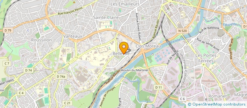 localisation de l'entreprise MONSIEUR LUIGI BERTIN à LIMOGES