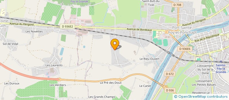 localisation de l'entreprise MONSIEUR LUIGI DOMINIQUE  PORT-SAINTE-FOY-ET-PONCHAPT