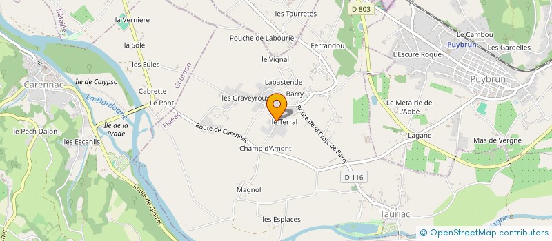 localisation de l'entreprise MONSIEUR LUIGI LADOWICHT-CAURET  TAURIAC