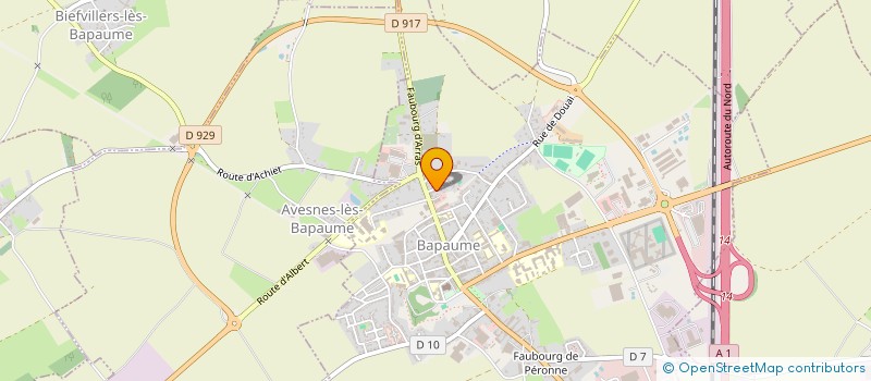 localisation de l'entreprise MONSIEUR LUIGI SAVARY  BAPAUME