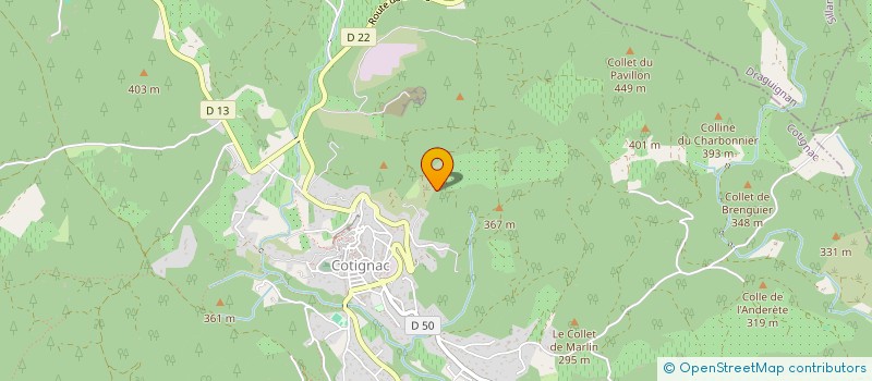 localisation de l'entreprise MONSIEUR LUIS OLIVEIRA  COTIGNAC