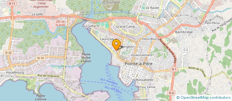 localisation de l'entreprise MONSIEUR LUTHER RULLE à POINTE-A-PITRE
