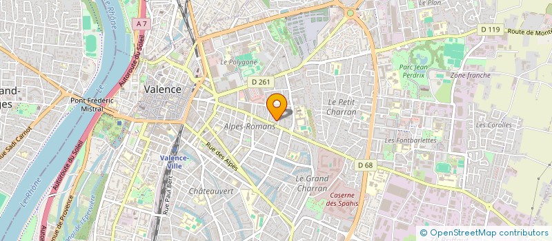 localisation de l'entreprise MONSIEUR LYONEL CHARMETTE à VALENCE