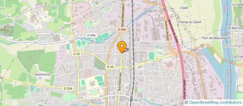 localisation de l'entreprise MONSIEUR LYONEL DEJARDIN à VILLEFRANCHE-SUR-SAONE