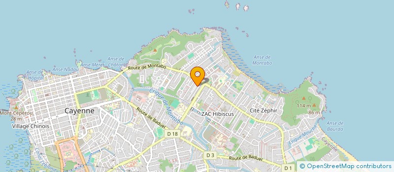 localisation de l'entreprise MONSIEUR LYVIO D'ABREU  CAYENNE