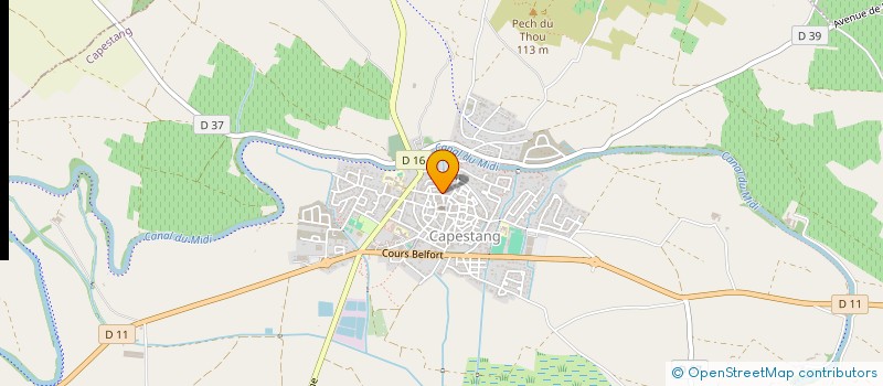 localisation de l'entreprise MONSIEUR M ALONSO à CAPESTANG