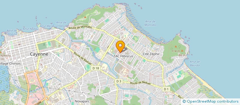 localisation de l'entreprise MONSIEUR M'DALLAHAIR MADI M'NEMOI  CAYENNE