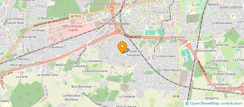 localisation de l'entreprise MONSIEUR M'HAMED BAHNES  JOUE-LES-TOURS