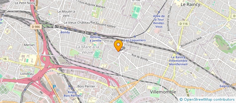 localisation de l'entreprise MONSIEUR M'HAMMED EL ALLAM  BONDY