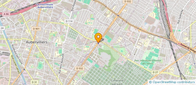 localisation de l'entreprise MONSIEUR M HAMMED EL KHIRANI  AUBERVILLIERS