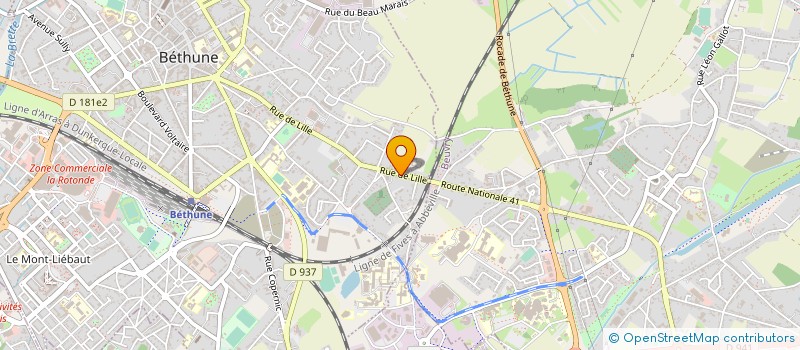 localisation de l'entreprise MONSIEUR MADANI GUEDOUAR  BETHUNE