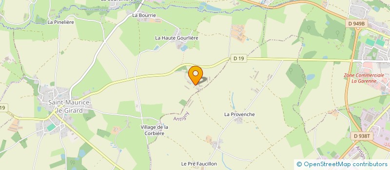 localisation de l'entreprise MONSIEUR MAEL BODIN à SAINT-MAURICE-LE-GIRARD