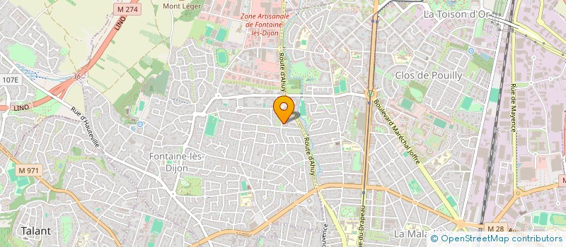 localisation de l'entreprise MONSIEUR MAEL GAILLARD  FONTAINE-LES-DIJON