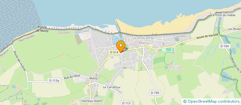 localisation de l'entreprise MONSIEUR MAEL HUE  GRANDCAMP-MAISY