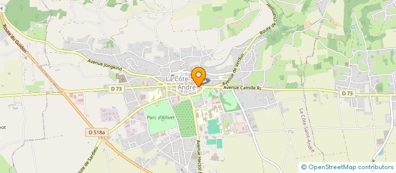 localisation de l'entreprise MONSIEUR MAEL LOUCHARD  LA COTE-SAINT-ANDRE