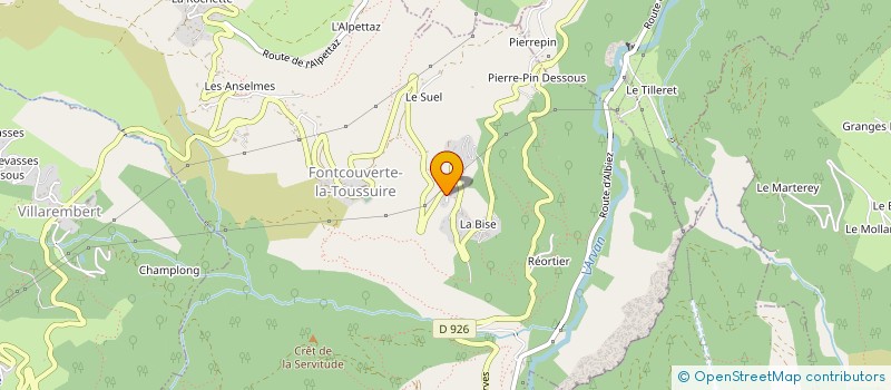 localisation de l'entreprise MONSIEUR MAEL PELTIER  FONTCOUVERTE-LA-TOUSSUIRE