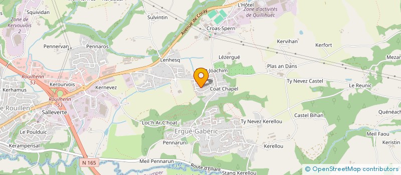 localisation de l'entreprise MONSIEUR MAEL QUENTRIC  SAINT YVI