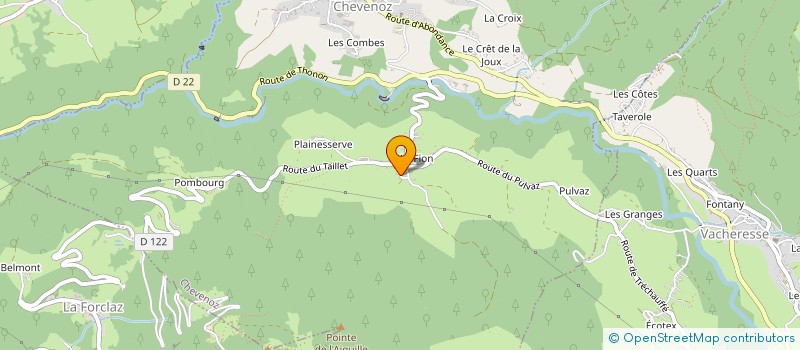 localisation de l'entreprise MONSIEUR MAELIG BRON-FONTANAZ  CHEVENOZ