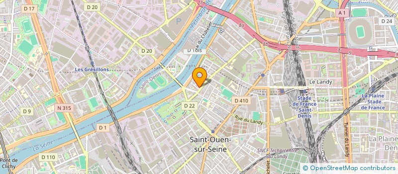 localisation de l'entreprise MONSIEUR MAGDY KARAA à SAINT-OUEN-SUR-SEINE